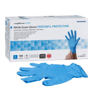 McKesson Confiderm® 6.8C Nitrile Exam Glove, Large, Blue | Quantity - 1x BX