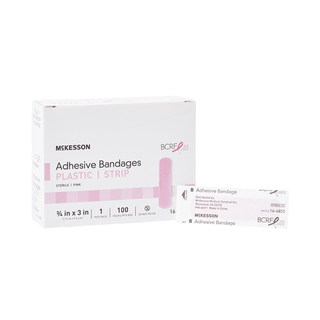McKesson Pink Adhesive Strip, 3/4 x 3 Inch | Quantity - 1x BX