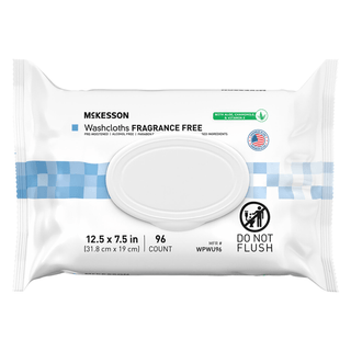 McKesson Fragrance Free Washcloths, 96 ct. | Quantity - 1x CS