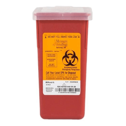 Sharps® Multi-purpose Sharps Container, 1 Quart, 7 x 3-1/2 x 3-1/2 Inch | Quantity - 1x CS