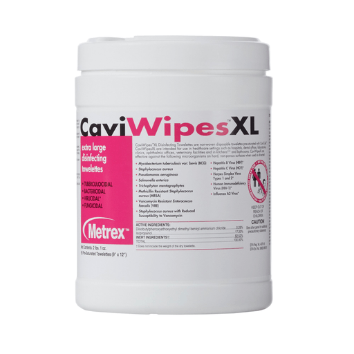 Metrex CaviWipes Surface Disinfectant Alcohol-Based Wipes, 9 x 12 Inch | Quantity - 1x CN