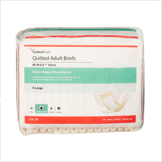 Wings™ Ultra Quilted Extra Heavy Absorbency Incontinence Brief, Extra Large | Quantity - 1x CS