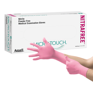 Micro-Touch® NitraFree™ Nitrile Exam Glove, Medium, Pink | Quantity - 1x CS