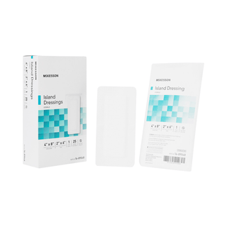 McKesson White Adhesive Dressing, 4 x 8 Inch | Quantity - 1x EA