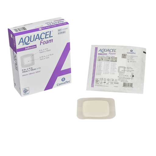Aquacel® Silicone Adhesive with Border Silicone Foam Dressing, 4 x 4 Inch | Quantity - 1x EA