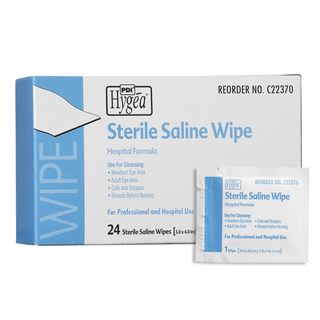 Hygea® Unscented Saline Wipe, Individual Packet | Quantity - 1x BX