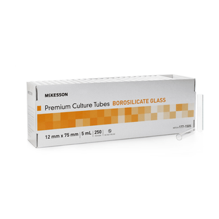 McKesson Round Bottom Glass Test Tube, 5 mL, 12 x 75 mm | Quantity - 1x BX