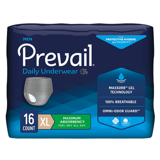 Prevail® Daily Underwear Maximum Absorbent Underwear, Extra Large | Quantity - 1x CS
