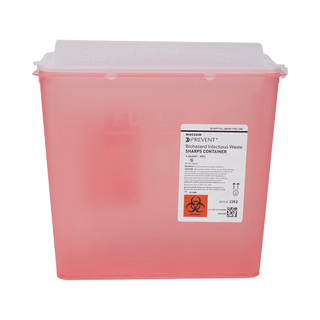 McKesson Prevent® Red Sharps Container, 1.25 Gallon, 10.75 x 10.5 x 4.75 Inch | Quantity - 1x BX