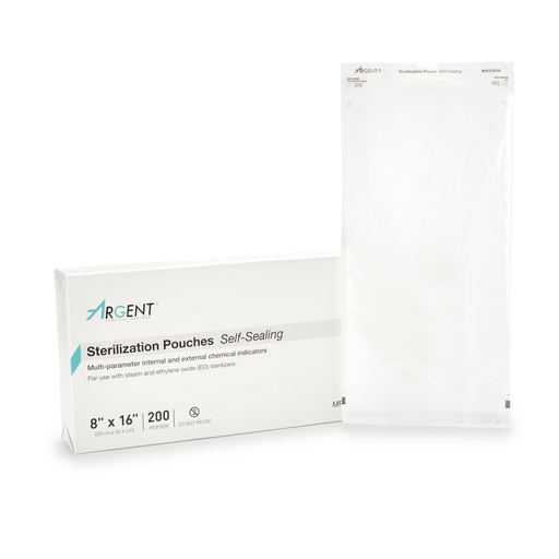 McKesson Argent® Sure-Check® Sterilization Pouch, 8 x 16 Inch | Quantity - 1x BX