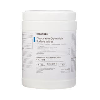 McKesson Germicidal Large Surface Disinfectant Wipes, Canister, 160 ct. | Quantity - 1x BX