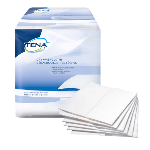 Tena® Dry Disposable Washcloths, 13 x 13.25 in. | Quantity - 1x BG