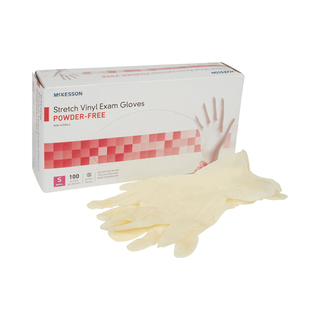 McKesson Stretch Vinyl Exam Glove, Small, Ivory | Quantity - 1x CS