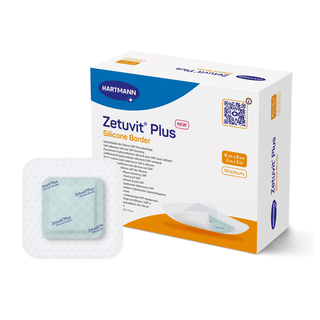 Zetuvit® Plus Silicone Border Super Absorbent Dressing, 3 x 3 Inch | Quantity - 1x BX