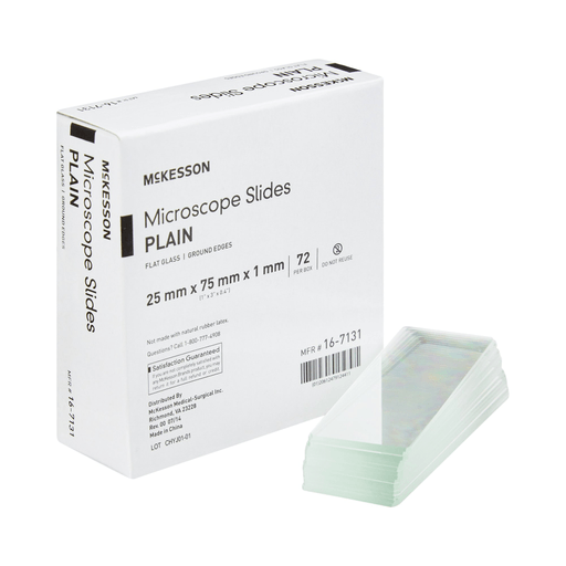McKesson Plain Microscope Slide, 1 x 3 Inch | Quantity - 1x CS