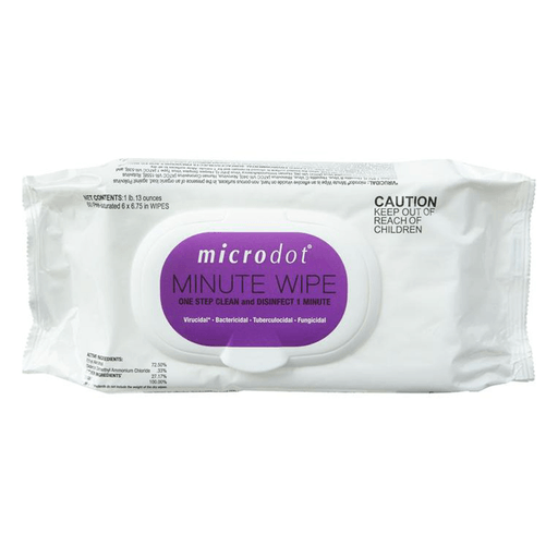 microdot® Minute Wipe, 60 Count Flat Pack | Quantity - 1x PK