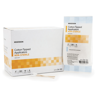 McKesson Nonsterile Cotton-Tip Swabsticks, 3 Inch | Quantity - 1x CS