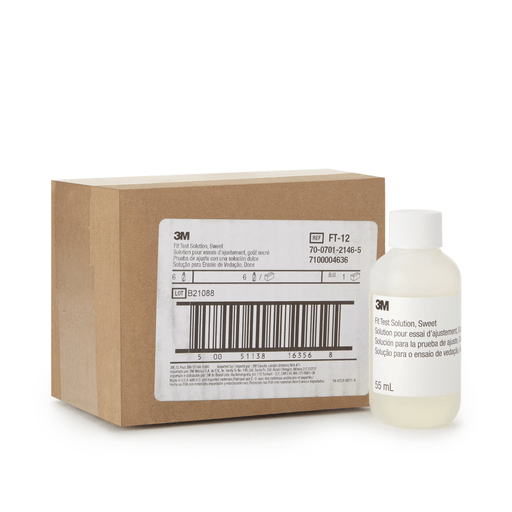 3M Sweet Fit Test Solution, Saccharin Solution, 55 mL, Clear Bottle | Quantity - 1x EA