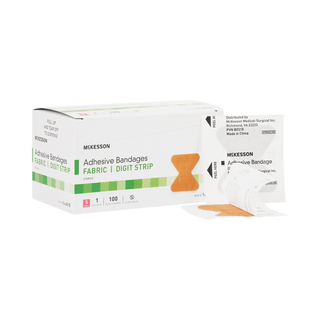 McKesson Fingertip Tan Adhesive Strip, Small | Quantity - 1x BX