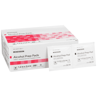 McKesson Alcohol Prep Pad, Isopropyl Alcohol, 70%, Medium | Quantity - 1x BX