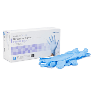 McKesson Confiderm® 6.5CX Nitrile Extended Cuff Length Exam Glove, Large, Blue | Quantity - 1x CS