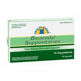 Health*Star Bisacodyl Laxative Suppository | Quantity - 1x BX
