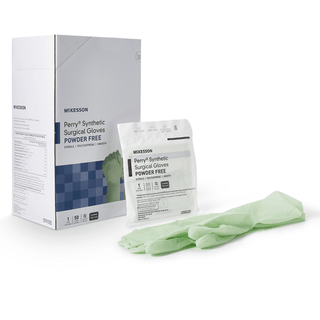 McKesson Perry® Performance Plus Polyisoprene Surgical Glove, Size 8, Green | Quantity - 1x CS