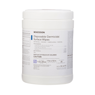 McKesson Germicidal Extra Large Surface Disinfectant Wipes, Canister | Quantity - 1x BX