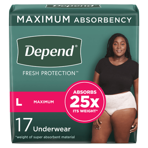 Depend® Fresh Protection™ Women's Maximum Absorbency Underwear, Large | Quantity - 1x PK