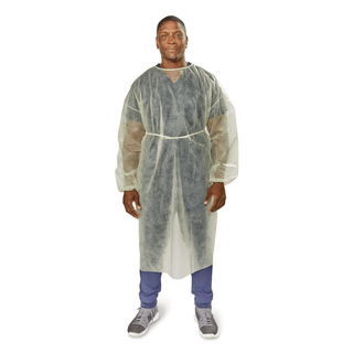 McKesson Nonrated Isolation Gowns, Yellow, One Size Fits Most | Quantity - 1x BG