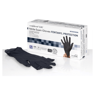 McKesson Confiderm® LDC Nitrile Exam Glove, Extra Large, Black | Quantity - 1x BX