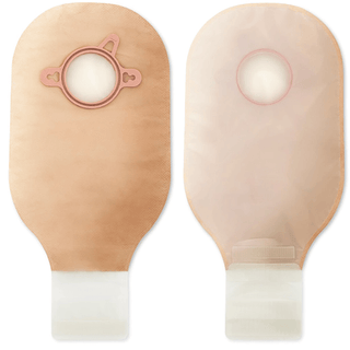 New Image™ Transparent Colostomy Pouch, Pre-cut to Fit 70 mm Stomas, Green Match | Quantity - 1x BX