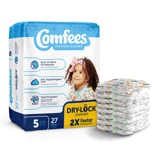 Attends Comfees Premium Baby Diapers, Unisex, Tab Closure, Size 5 | Quantity - 1x BG