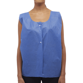 McKesson Front Opening Exam Vest, Blue | Quantity - 1x CS