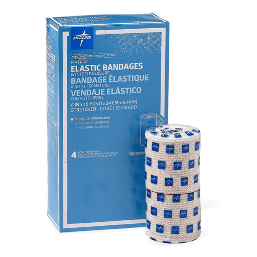 Matrix Double Hook and Loop Closure Elastic Bandage, 6 Inch x 10 Yard | Quantity - 1x EA