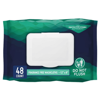 Prevail Adult Washcloths, Soft Pack, Aloe, Vitamin E, 12 x 8 Inch | Quantity - 1x PK