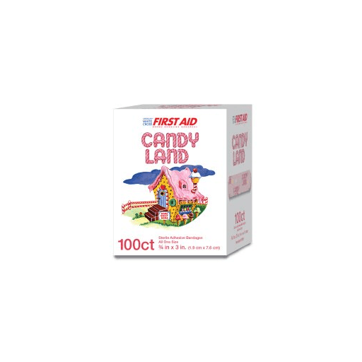 American® White Cross Stat Strip® Candy Land Adhesive Strip, ¾ x 3 Inch | Quantity - 1x CS