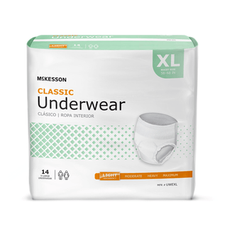 McKesson Classic Light Absorbency Incontinence Underwear, Extra Large | Quantity - 1x CS