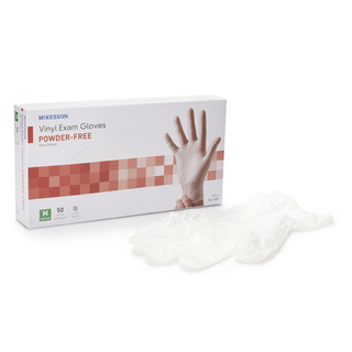 McKesson Confiderm® Vinyl Exam Glove, Medium, Clear | Quantity - 1x BX