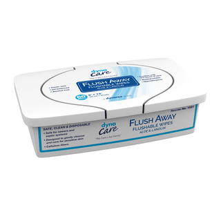 Dynarex Flush Away Personal Wipes, Adult, Tub, Aloe/Lanolin Scented | Quantity - 1x BX