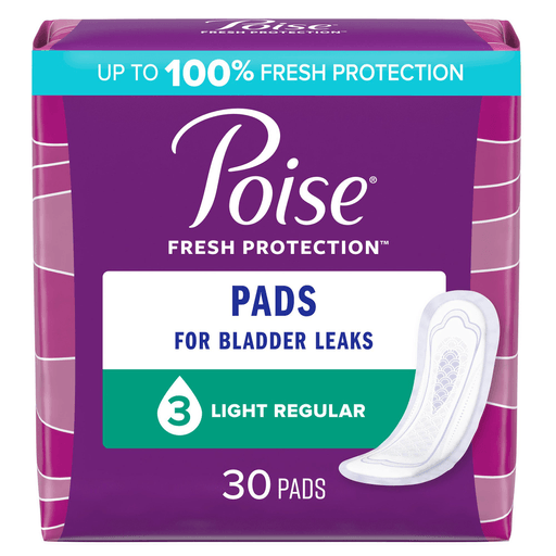 Poise® Bladder Control Pads, Light Absorbency, Regular Length | Quantity - 1x CS