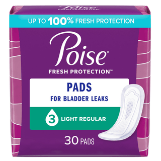 Poise® Bladder Control Pads, Light Absorbency, Regular Length | Quantity - 1x CS