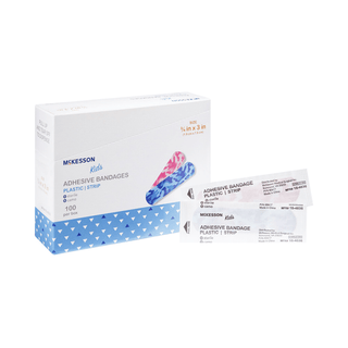 McKesson Kids™ Kid Design (Blue / Pink Camo) Adhesive Strip, 3/4 x 3 Inch | Quantity - 1x BX