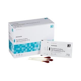 McKesson Impregnated Swabstick 3 Pack 10% Strength | Quantity - 1x BX