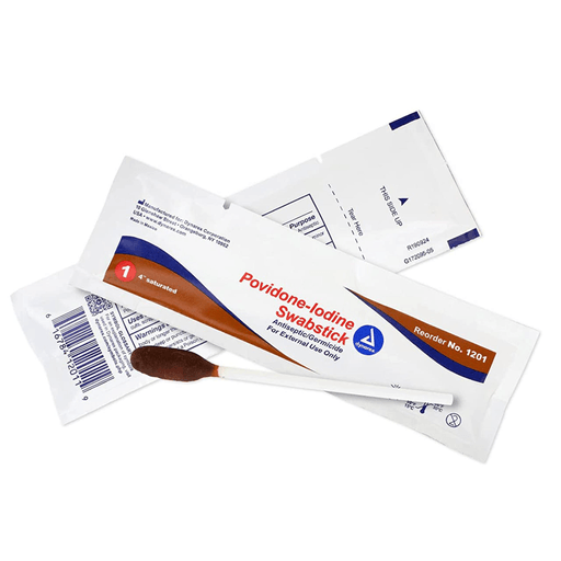 dynarex Povidone Iodine Impregnated Swabstick | Quantity - 1x EA