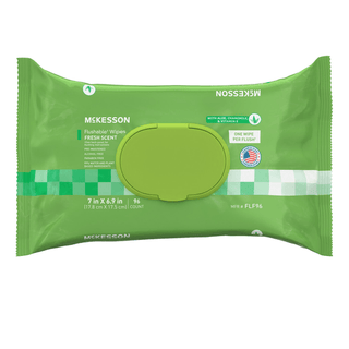 McKesson Flushable* Wet Wipes - Scented, 96 Wet Wipes per Pack | Quantity - 1x PK