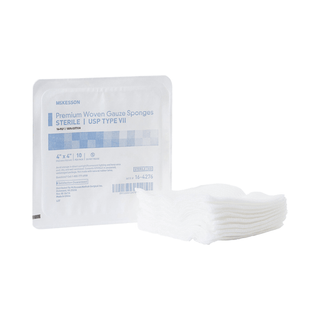McKesson Sterile USP Type VII Gauze Sponge, 4 x 4 Inch, 16-Ply | Quantity - 1x TR