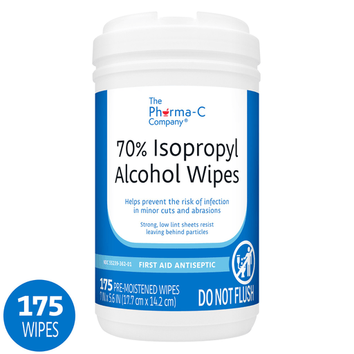 WIPE, WET PHARMA-C ISOPROPYL ALCOHOL 70% (175/CT 6CT/CS) | Quantity - 1x CT