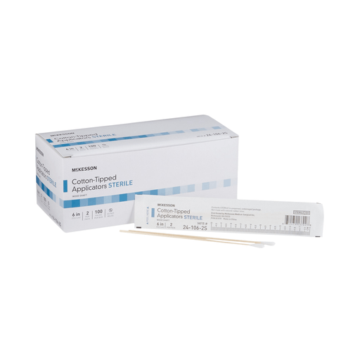 McKesson Cotton Tip Wood Shaft Swabsticks, 6-Inch Length | Quantity - 1x CS