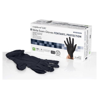 McKesson Confiderm® LDC Nitrile Exam Glove, Medium, Black | Quantity - 1x BX